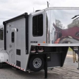 New 2022 Harmar Dixie Outlaw 7206LQ 2 Horse Trailer with 6′ Short Wall
