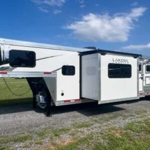 2024 Lakota Charger 8411RKGLQ 4 Horse Trailer with 11′ Short Wall