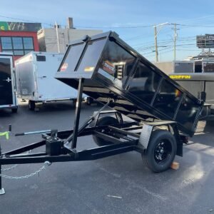 Prospector Trailers 4’x8′ Manual Dump Trailer 2990 GVWR