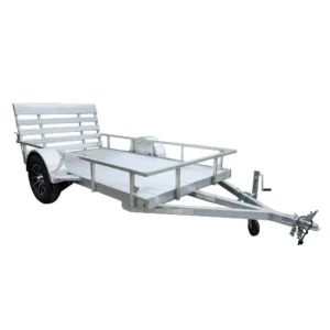 5′ x 10′ Aluminum Utility Trailer W Gate and Mag Wheels 3500lb Axle