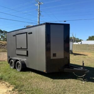 Titanium Cargo 7×14 Charcoal Blackout Concession Trailer