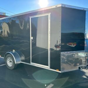Enclosed Cargo Trailer  Single Axle  Rear Ramp