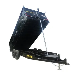 7×16 Telescopic Dump Trailer with 4ft Sides (2) 7K Axles 14k GVWR