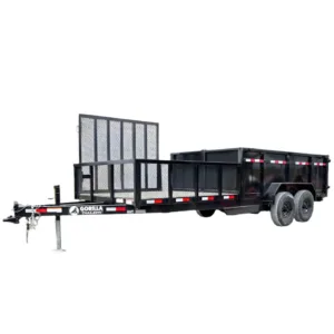 7×20 Hybrid Dump Utility Trailer with 3ft Sides Equipment (2) 7K Axles