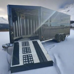 Enclosed Cargo Trailer Rear Ramp Aluminum Frame