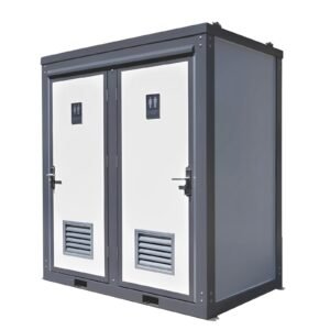 Dual Portable Toilet And Bathroom (Mobile Restroom w Sink 110V)