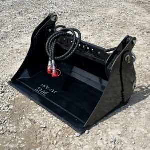 39″ 4-IN-1 Multi Purpose Smooth Bucket Attachment Fits Mini Skid Steer Universal