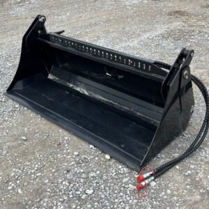72″ 4-IN-1 Multi Purpose Combination Smooth Bucket Attachment Fits Skid Steer QA