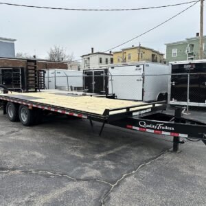 Quality Deck Over Trailer 101″x23′ 22k Black with Ramps 10″ Frame