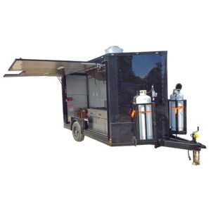 8.5′ X 12′ Black With Blackout Concession Trailer Food Event Outdoor Cooking