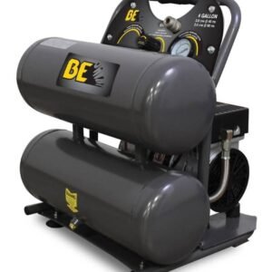 BE Pressure AC104 4 Gallon Twin Tank Oilless Compressor