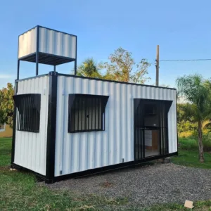 Custom 20ft Shipping Container Home With Water Tank – M-W Containers