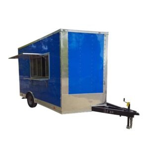 8.5′ X 12′ Cobalt Blue Food Event Catering Concession Trailer